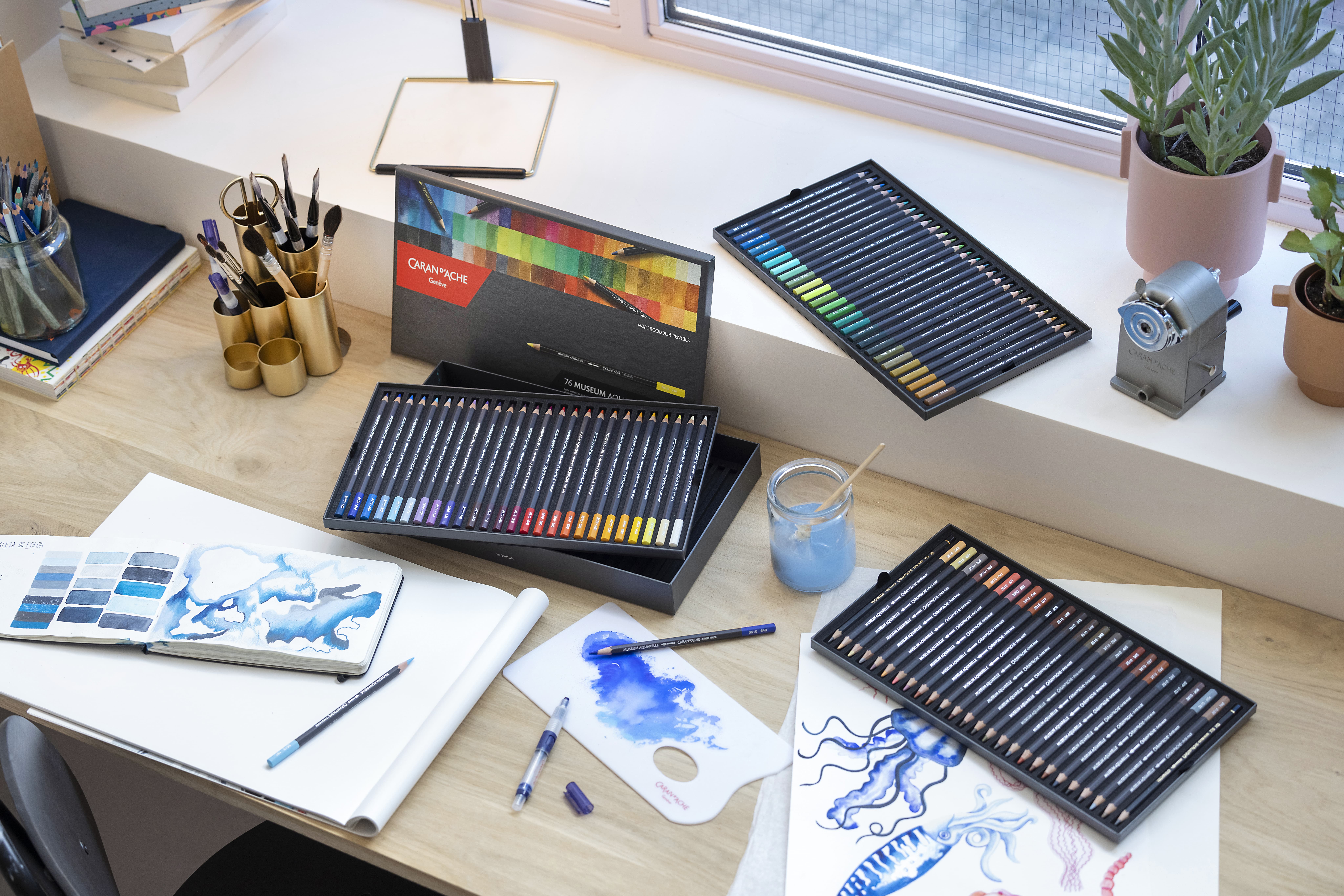 wasservermalbare Stifte